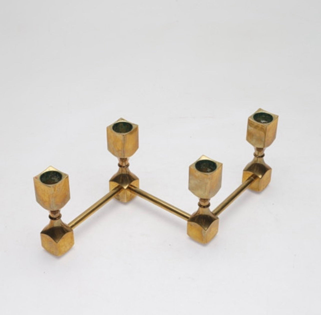 Four-Arm Solid Brass Candelabra — Metallslöjden Gusum