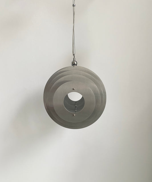 Sculptural Metal Ring Ceiling Lamp