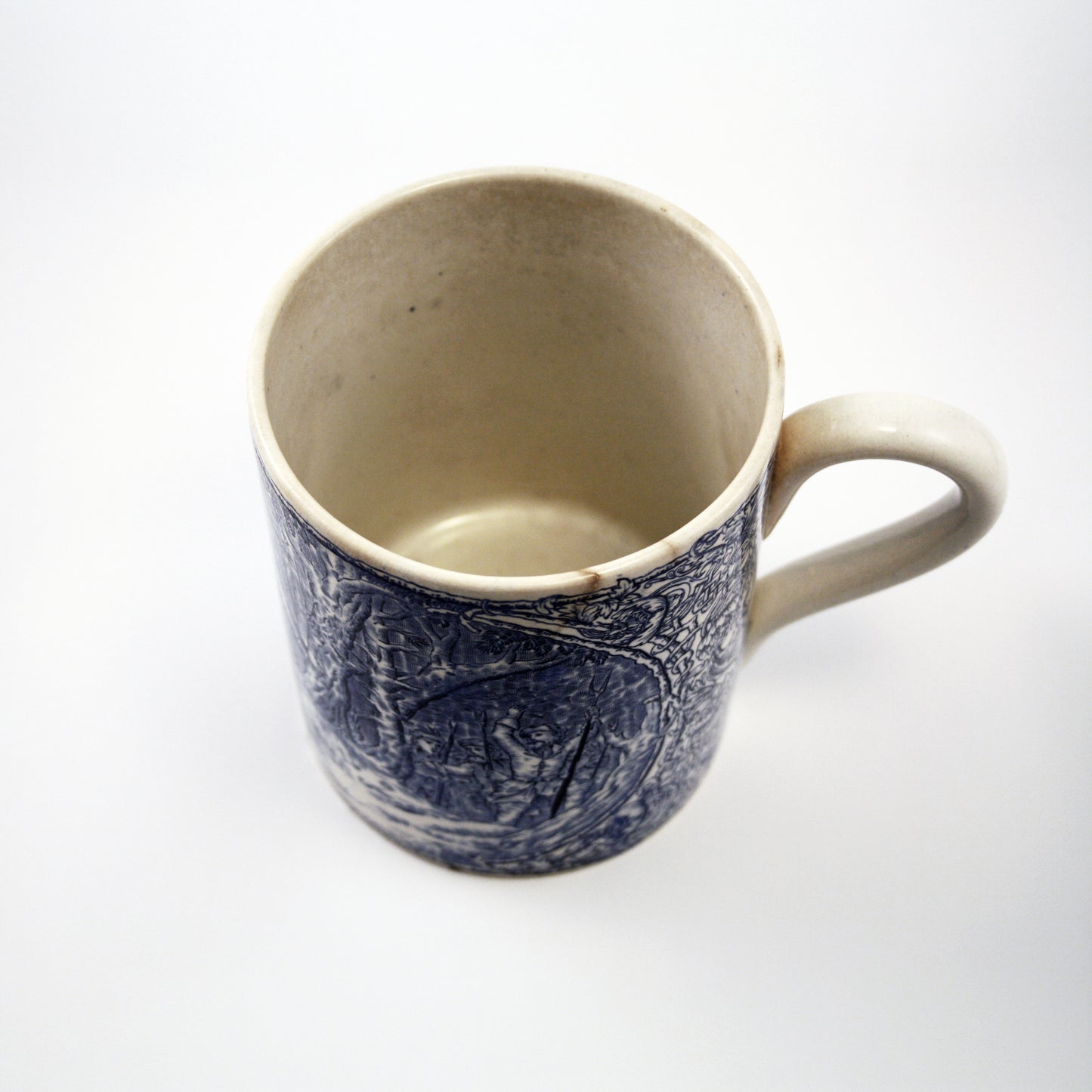 Rörstrand Creamware Tankard – King Charles XII Bear Hunting at Kungsör