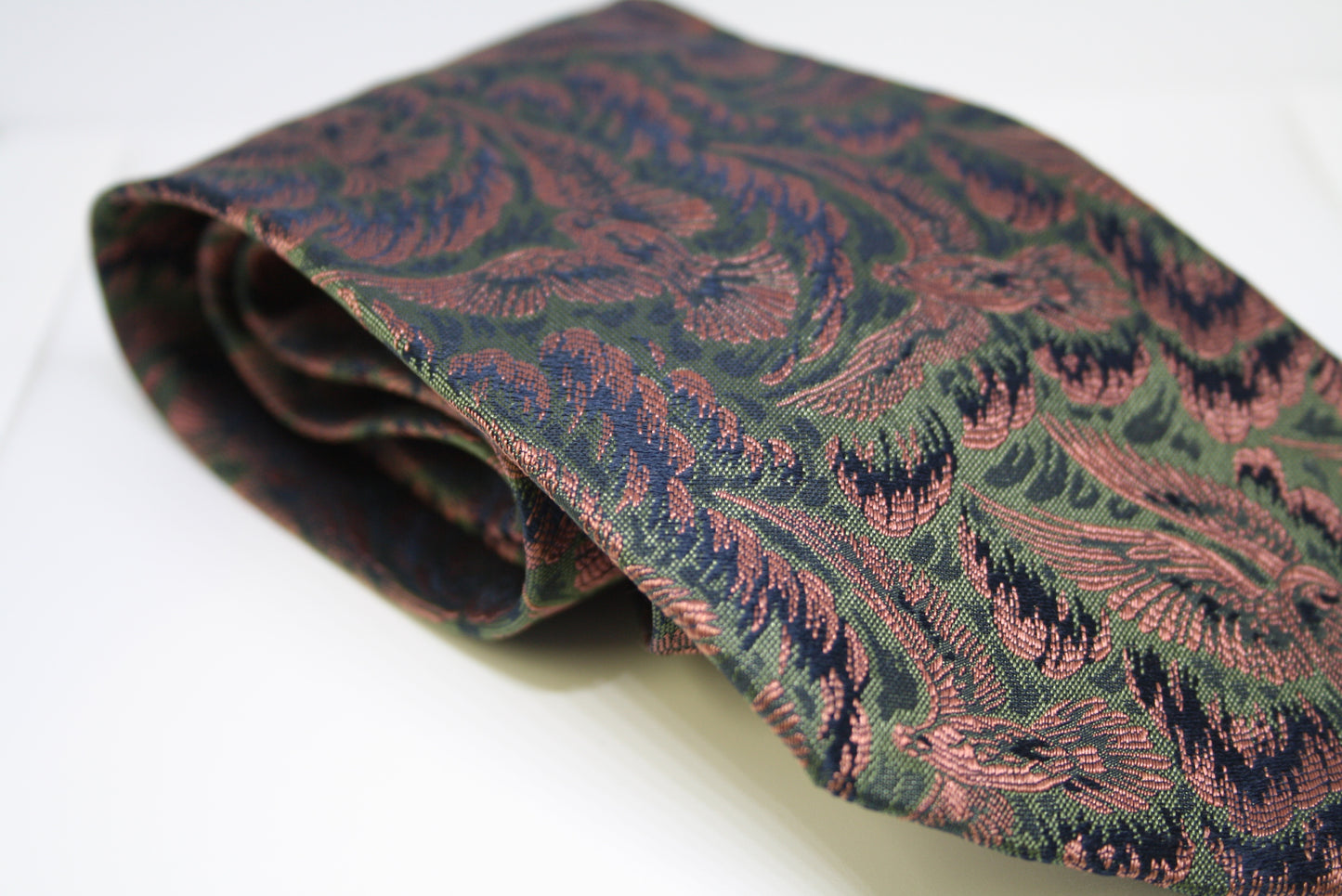 Patterned tie on a white background