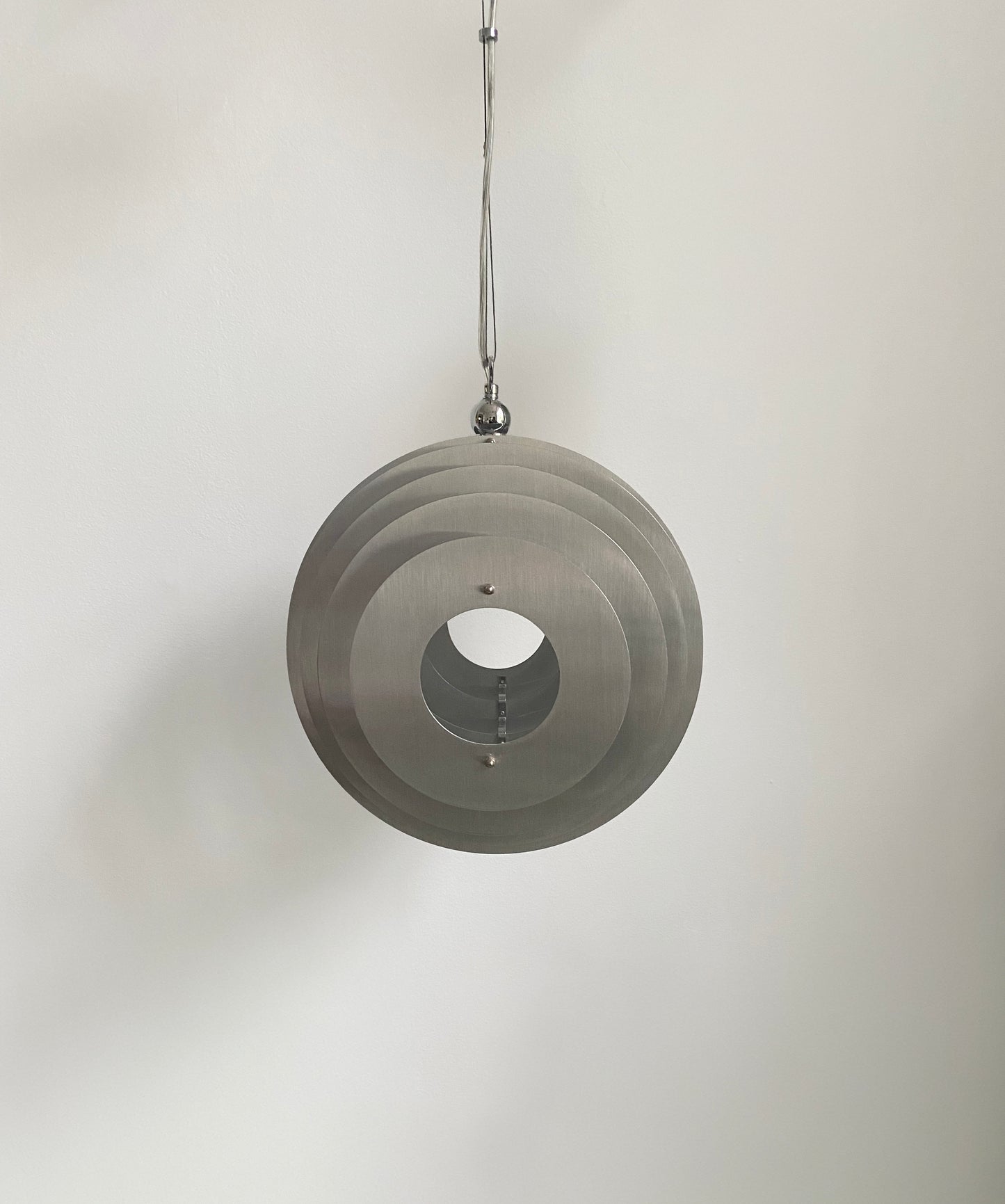 Sculptural Metal Ring Ceiling Lamp